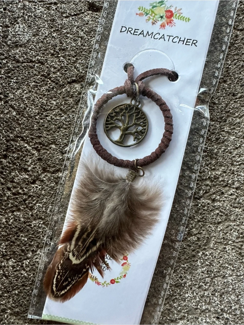 Crystal Candle Handmade Dreamcatcher Net with Feather Keychain